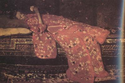 George Hendrik Breitner Girl in Red in Red Kimono (nn02)